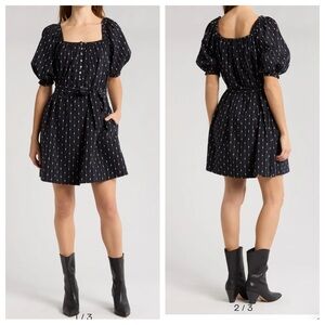 Mother The Run Wild Mini Dress in Dotted Line Size Small NWT